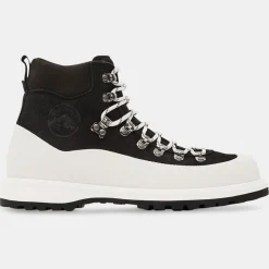 Diemme Bottines|Boots en Velours de Cuir Roccia noir/blanc