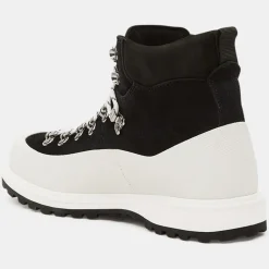 Diemme Bottines|Boots en Velours de Cuir Roccia noir/blanc