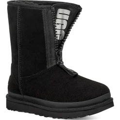 Ugg Bottines|Boots fourrées en Velours de Cuir Classic Short Zipper noires