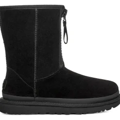 Ugg Bottines|Boots fourrées en Velours de Cuir Classic Short Zipper noires