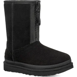 Ugg Bottines|Boots fourrées en Velours de Cuir Classic Short Zipper noires
