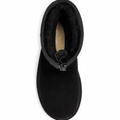 Ugg Bottines|Boots fourrées en Velours de Cuir Classic Short Zipper noires