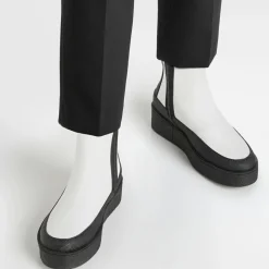 Flattered Bottines|Boots fourrées Laine en Cuir Aria blanches