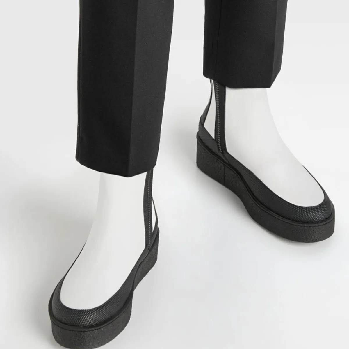 Flattered Bottines|Boots fourrées Laine en Cuir Aria blanches