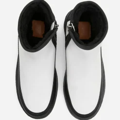 Flattered Bottines|Boots fourrées Laine en Cuir Aria blanches