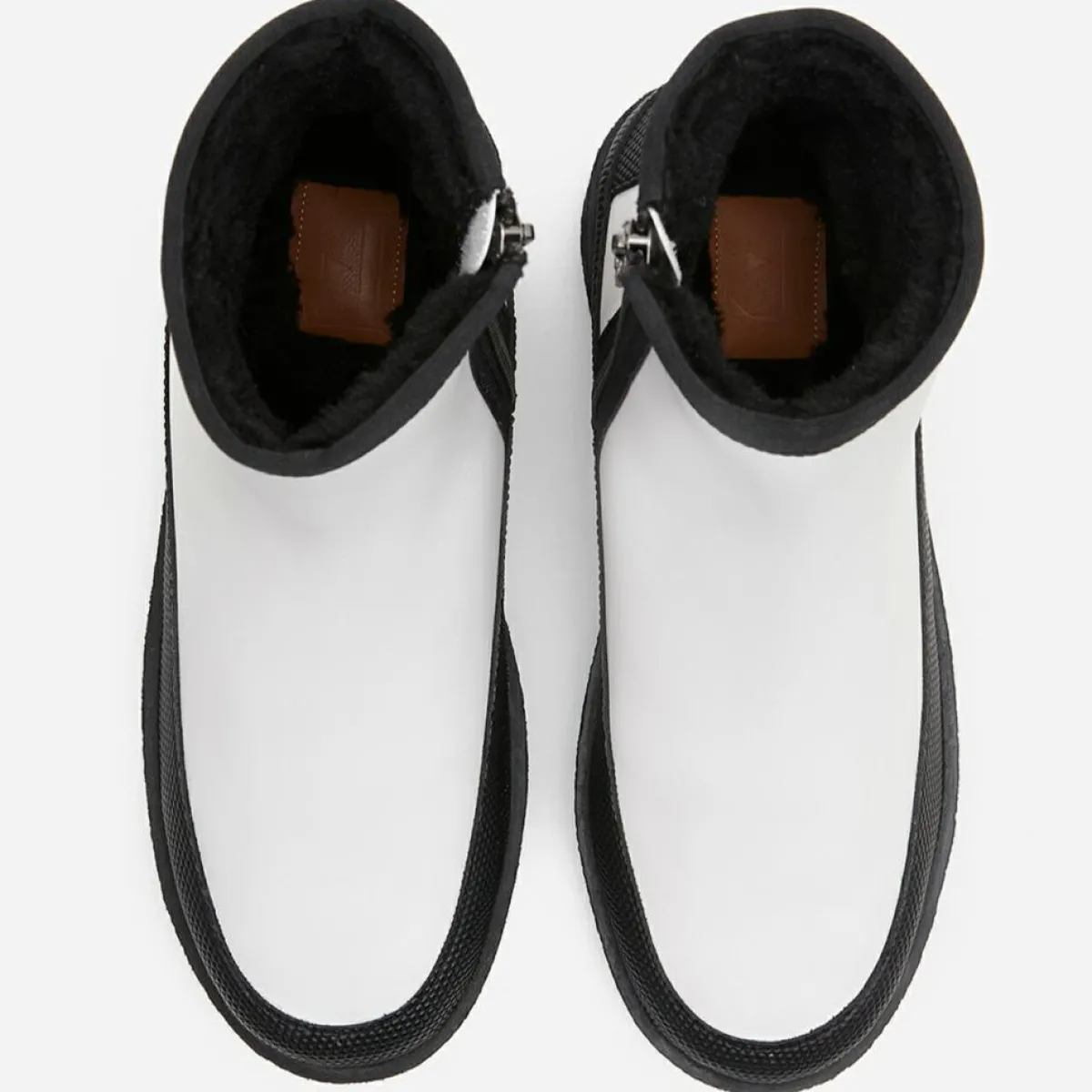 Flattered Bottines|Boots fourrées Laine en Cuir Aria blanches