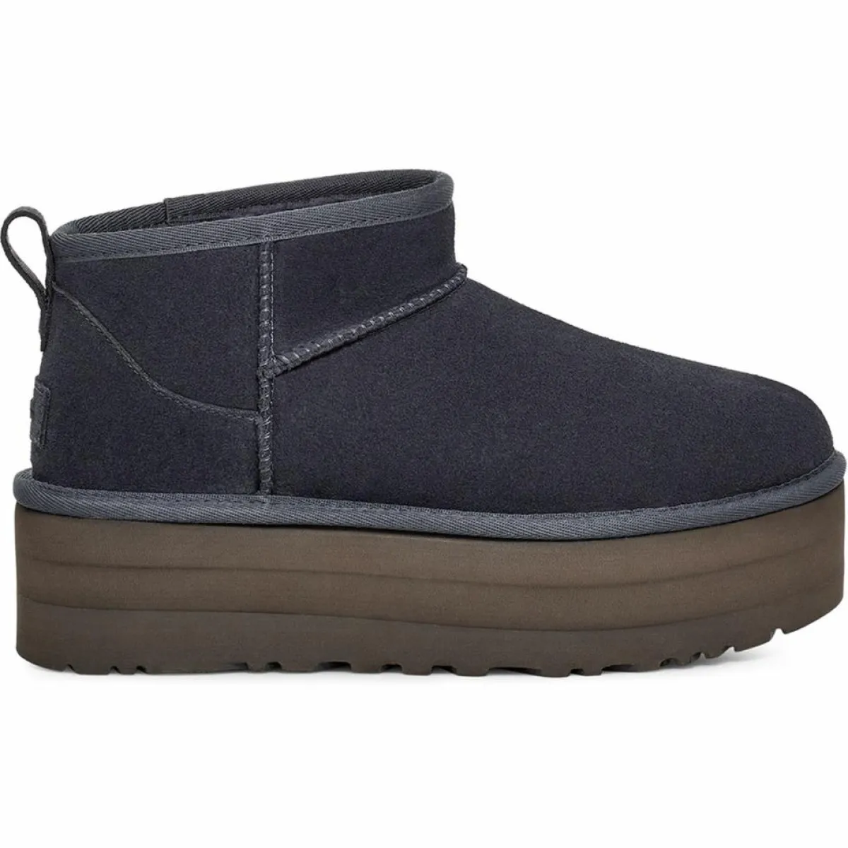 Ugg Bottines|Boots fourrées Laine en Velours de Cuir Classic Mini Platform marine