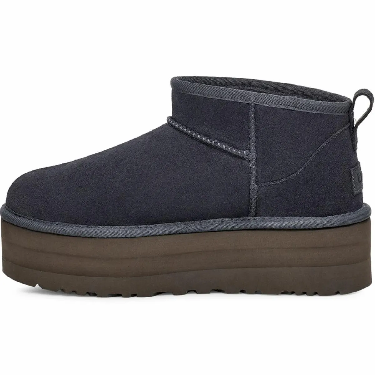 Ugg Bottines|Boots fourrées Laine en Velours de Cuir Classic Mini Platform marine