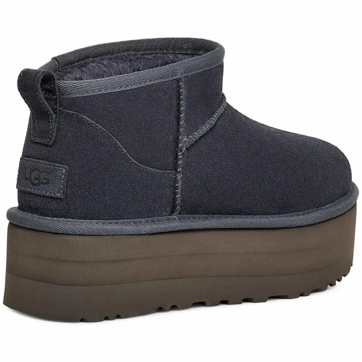 Ugg Bottines|Boots fourrées Laine en Velours de Cuir Classic Mini Platform marine