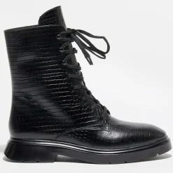 Stuart Weitzman Bottines|Boots McKenzee effet reptile noires