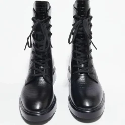 Stuart Weitzman Bottines|Boots McKenzee effet reptile noires