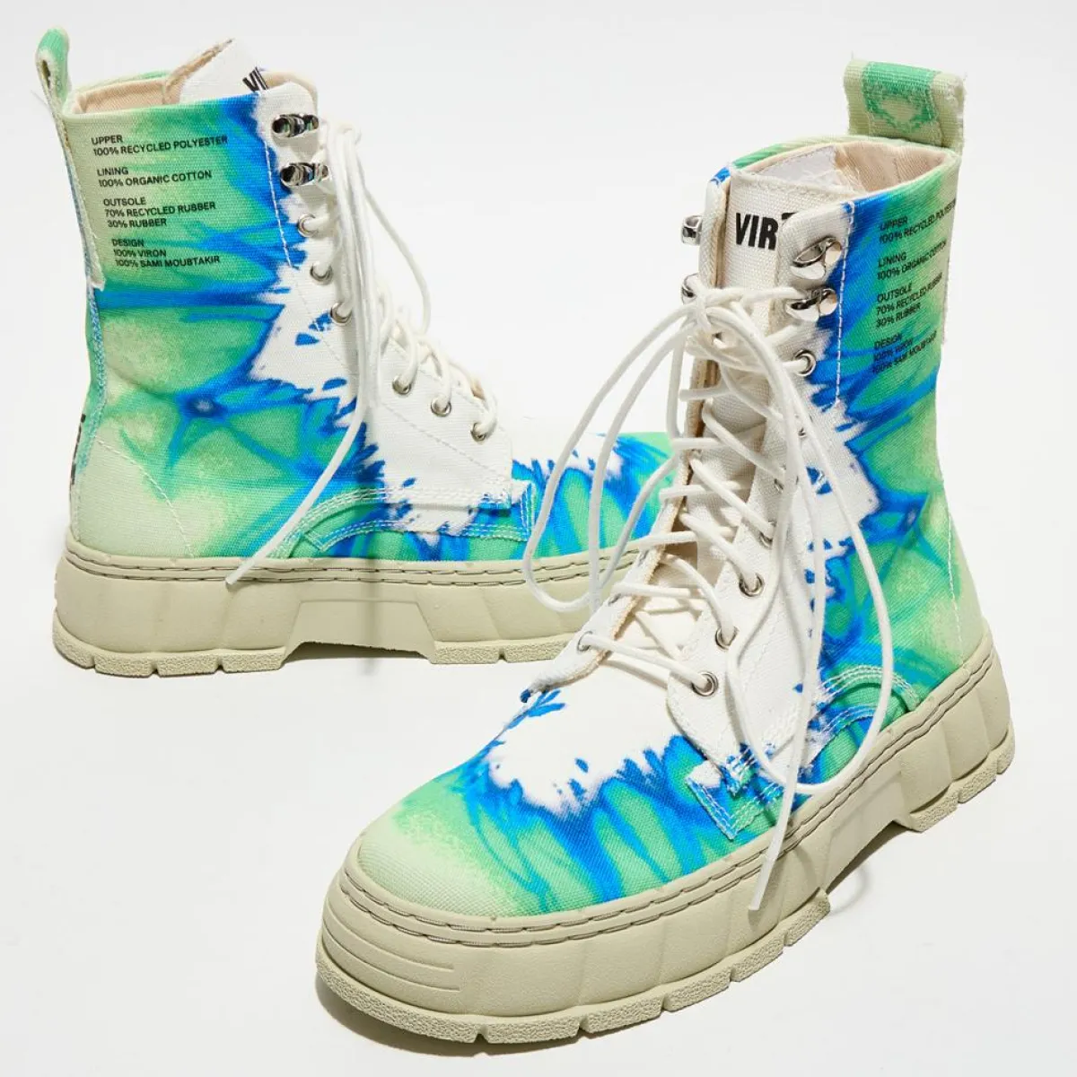 Viron Bottines|Boots recyclées 1992 vert/bleu