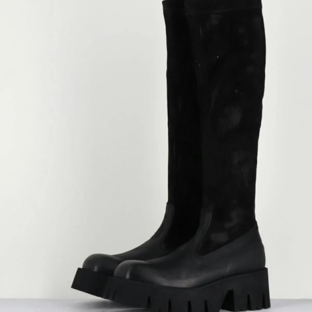 Lofina Bottes|Bottes en Cuir 4225 gas noires - Talon : 6cm