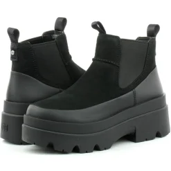 Ugg Bottines|Bottes en Cuir Brisbane Chelsea noires - Talon 6.3 cm