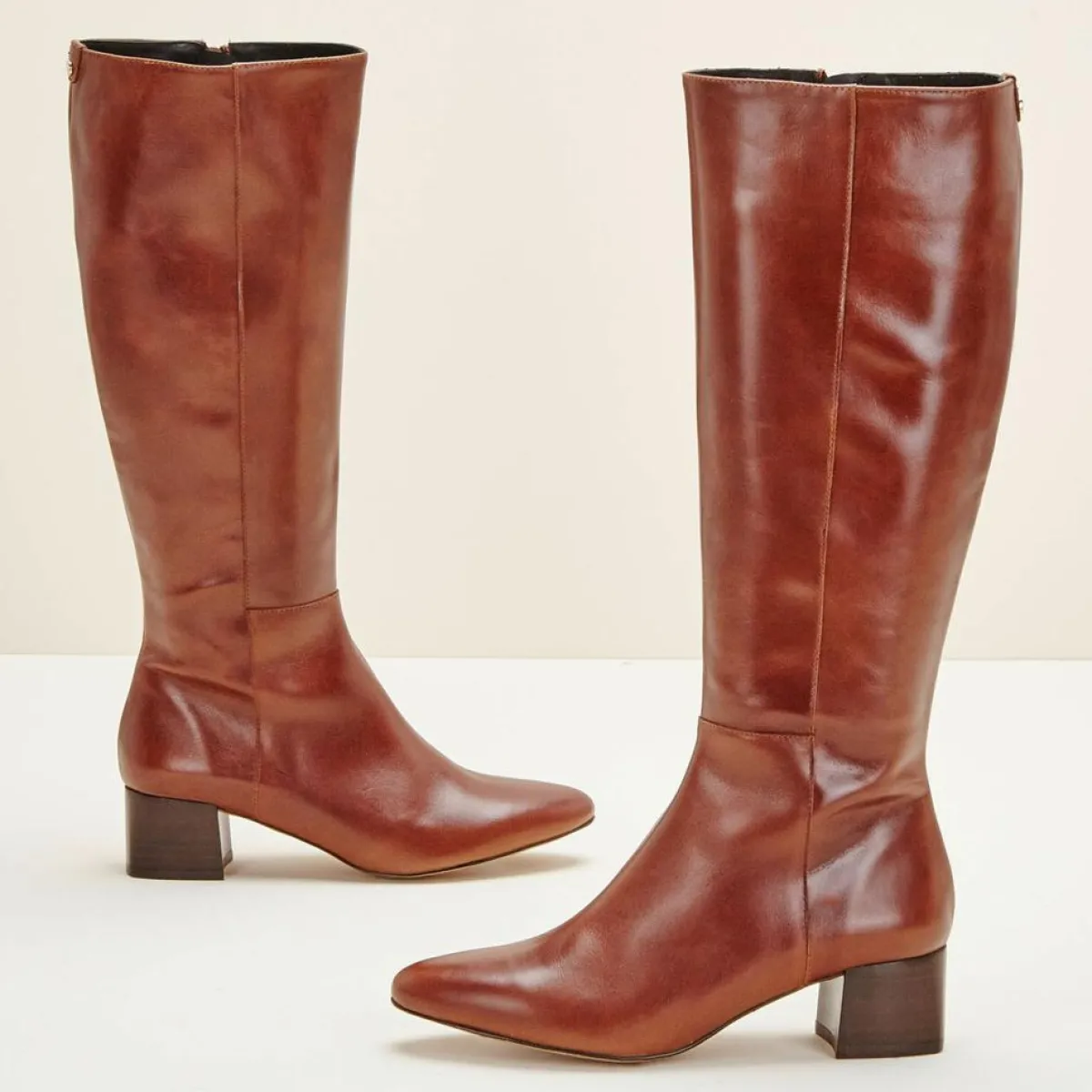 Cosmoparis Bottes|Bottes en Cuir Carlotine Cognac