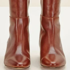 Cosmoparis Bottes|Bottes en Cuir Carlotine Cognac