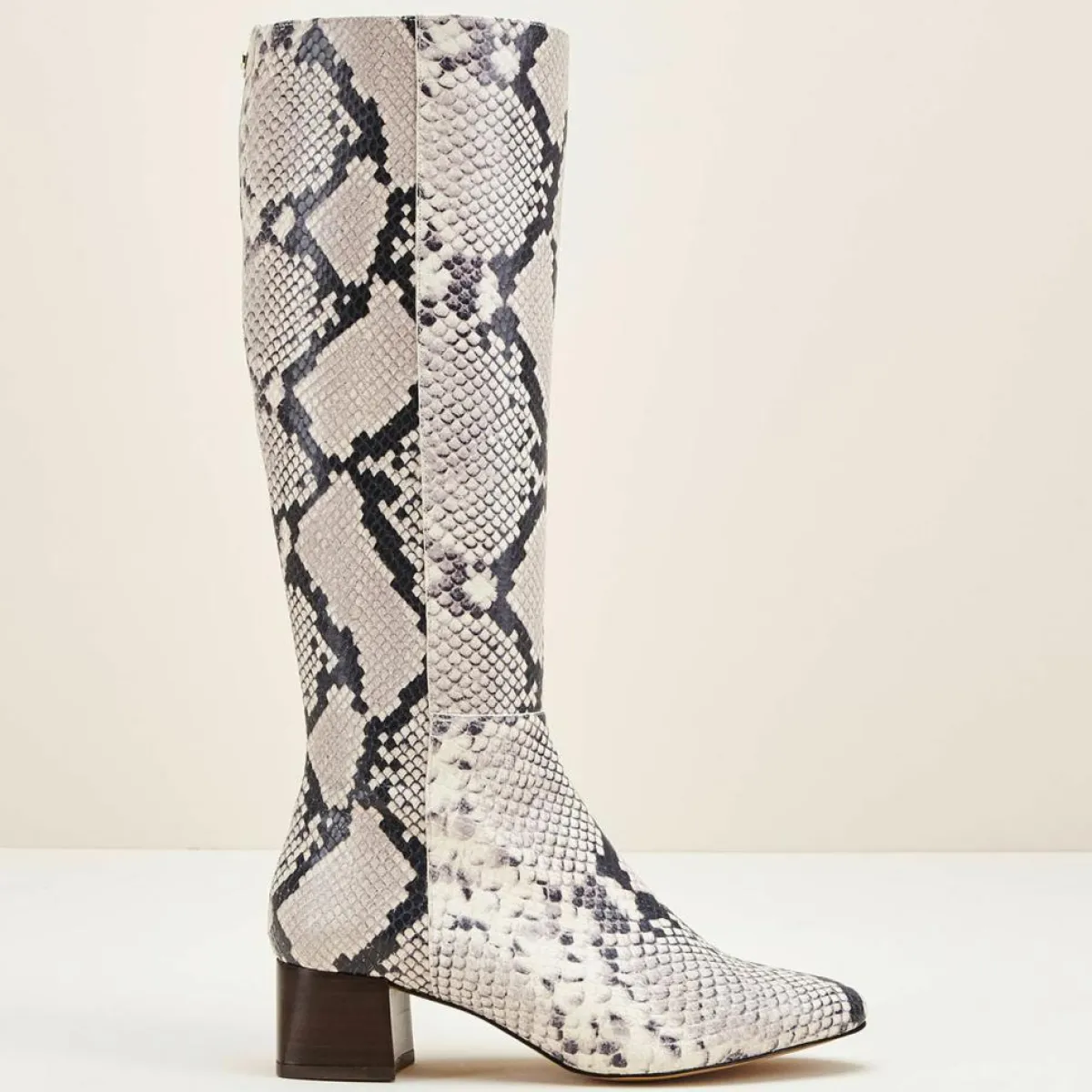 Cosmoparis Bottes|Bottes en Cuir Carlotine façon animal gris/noir