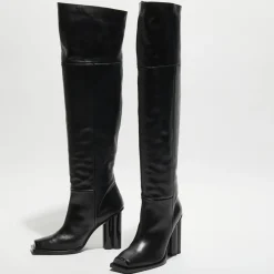 Sonia Rykiel Bottes|Bottes en Cuir Clover noires - Talon 10 cm