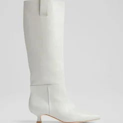 L.K. Bennett Bottes|Bottes en Cuir Eden gris clair - Talon 4,5 cm