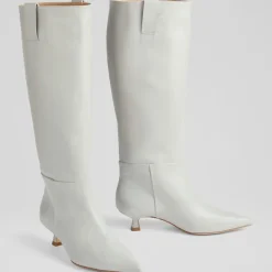 L.K. Bennett Bottes|Bottes en Cuir Eden gris clair - Talon 4,5 cm