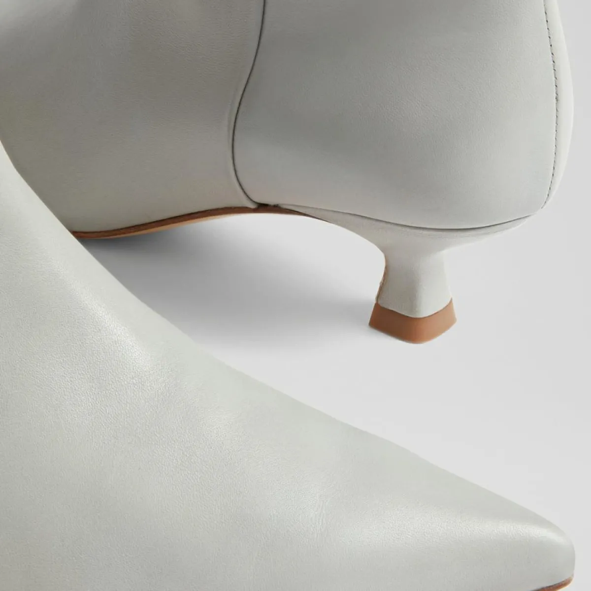 L.K. Bennett Bottes|Bottes en Cuir Eden gris clair - Talon 4,5 cm