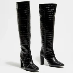 Apologie Bottes|Bottes en Cuir Lana noires - Talon 9 cm