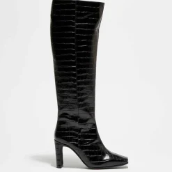 Apologie Bottes|Bottes en Cuir Lana noires - Talon 9 cm