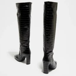 Apologie Bottes|Bottes en Cuir Lana noires - Talon 9 cm
