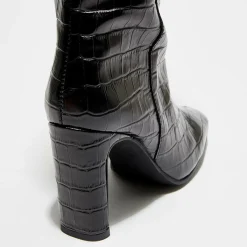 Apologie Bottes|Bottes en Cuir Lana noires - Talon 9 cm