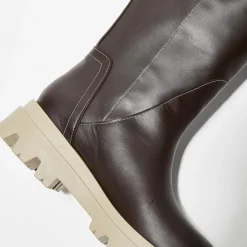 Flattered Bottes|Bottes en Cuir Luna marron foncé