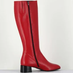 Garrice Bottes|Bottes en Cuir mayera rouges