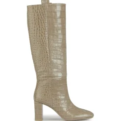 Geox Bottes|Bottes en Cuir Pheby 80 sable - Talon 8 cm