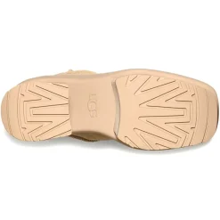 Ugg Bottines|Bottes en Velours de Cuir New Heights Platform Mini beiges - Talon 11,4 cm