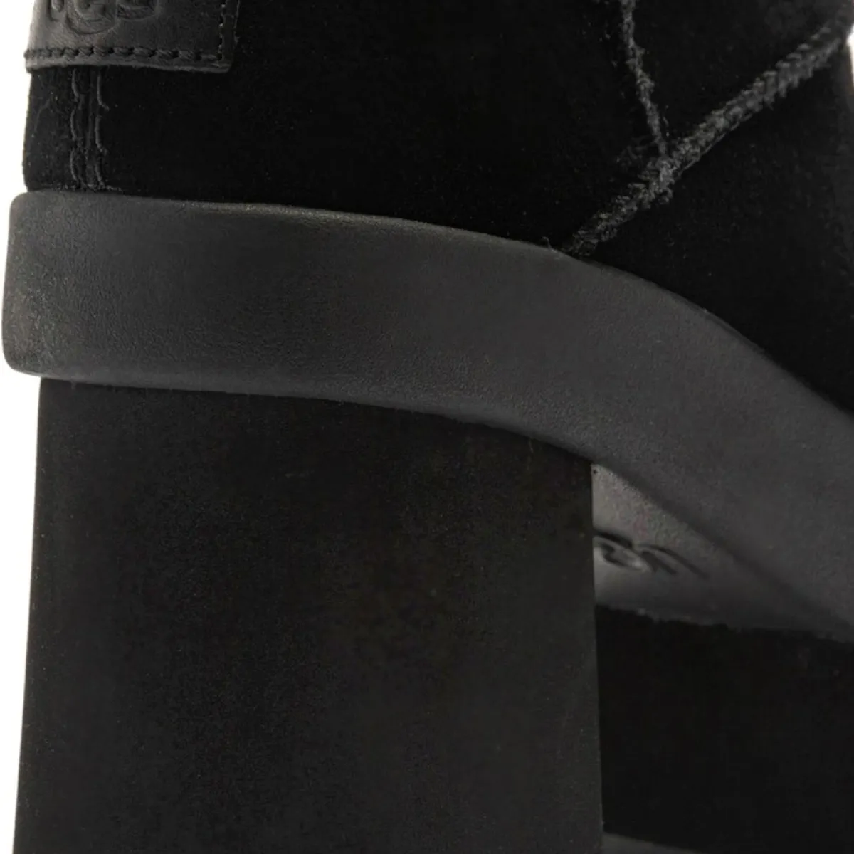 Ugg Bottines|Bottes en Velours de Cuir New Heights Platform Mini noires - Talon 11,4 cm