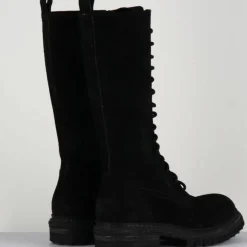 Del Carlo Bottes|Bottes en Velours de Cuir Granada noires