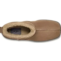 Ugg Bottines|Bottes en Velours de Cuir New Heights Platform Mini marron - Talon 11.4 cm