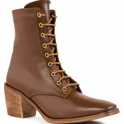 Lab78 Bottines|Bottines à talon cognac - Talon 7 cm