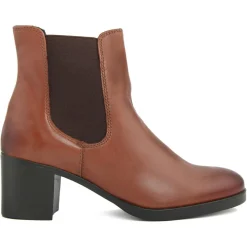 Lab78 Bottines|Bottines à talon en Cuir Jade marron - Talon 6 cm