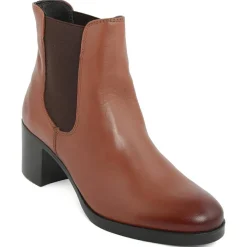 Lab78 Bottines|Bottines à talon en Cuir Jade marron - Talon 6 cm