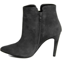 Lab78 Bottines|Bottines à talon en Velours de Cuir Cleopatre noires - Talon 10 cm