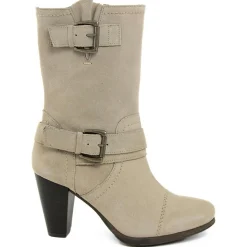 Lab78 Bottines|Bottines à talon en Velours de Cuir Carol castor - Talon 8.5 cm