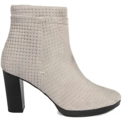 Lab78 Bottines|Bottines à talon en Velours de Cuir Vivi castor - Talon 8.5 cm