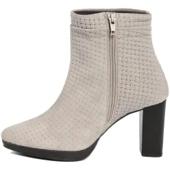 Lab78 Bottines|Bottines à talon en Velours de Cuir Vivi castor - Talon 8.5 cm