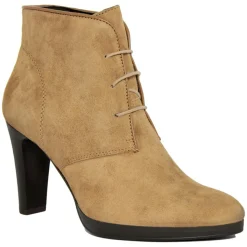 Lab78 Bottines|Bottines à talon en Velours de Cuir April camel - Talon 8.5 cm