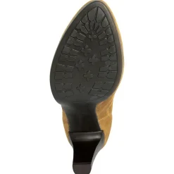 Lab78 Bottines|Bottines à talon en Velours de Cuir April camel - Talon 8.5 cm