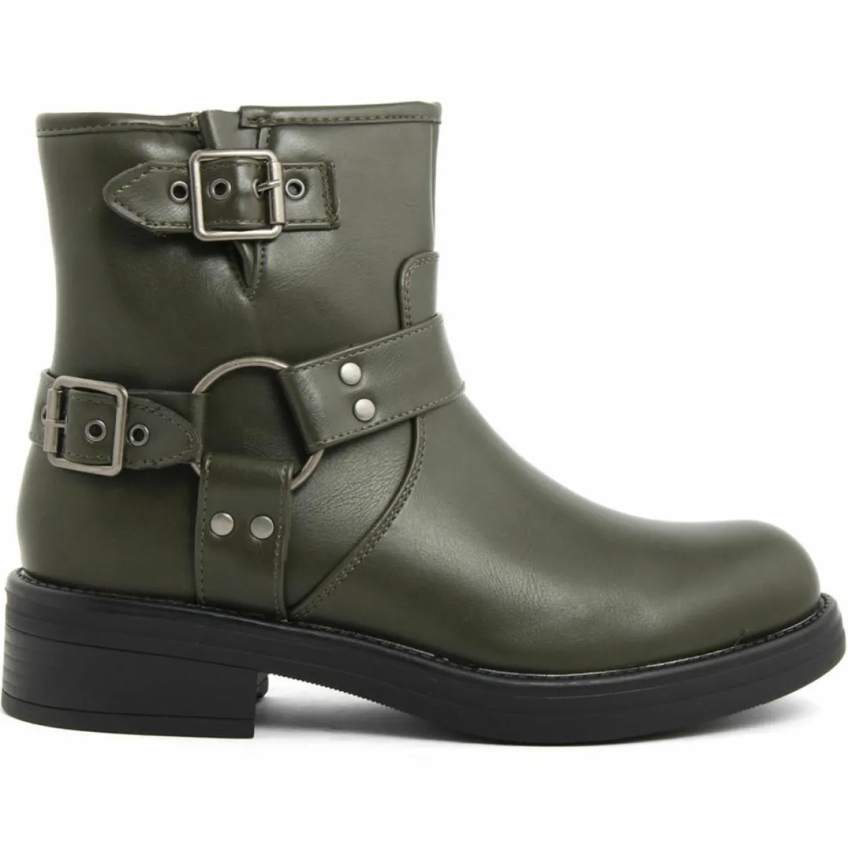 Lab78 Bottines|Bottines biker plates vertes - Talon 4 cm