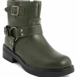 Lab78 Bottines|Bottines biker plates vertes - Talon 4 cm