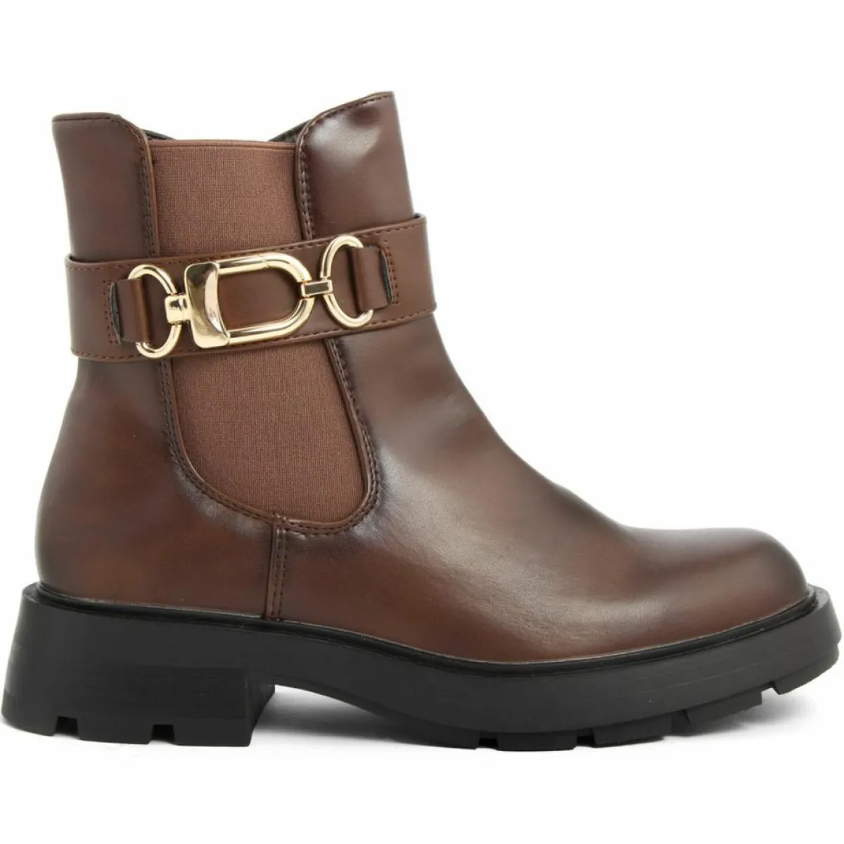 Lab78 Bottines|Bottines chelsea plates marron - Talon 4 cm