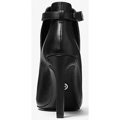 Michael Kors Chaussures Bottines|Bottines en Cuir à bout ouvert Lawson noires - Talon 8.9 cm