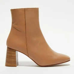 Apologie Bottines|Bottines en Cuir Alba camel - Talon 8,5 cm